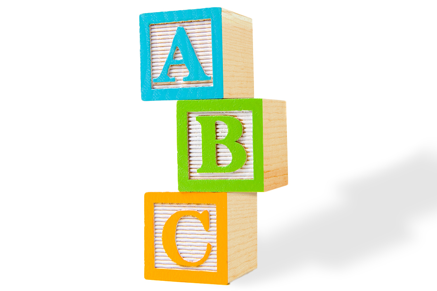 ABC wooden letter blocks