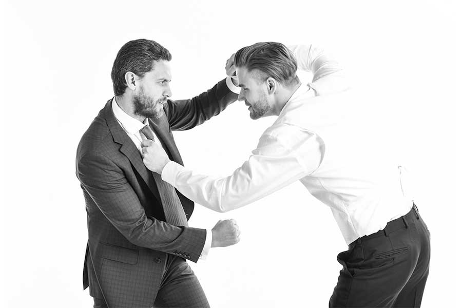 Two men fighting