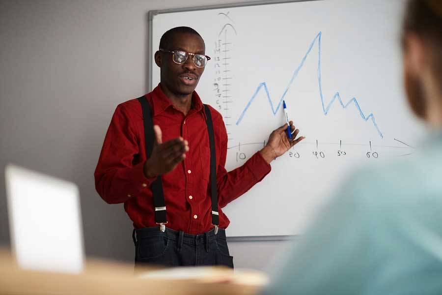 Man giving presentation